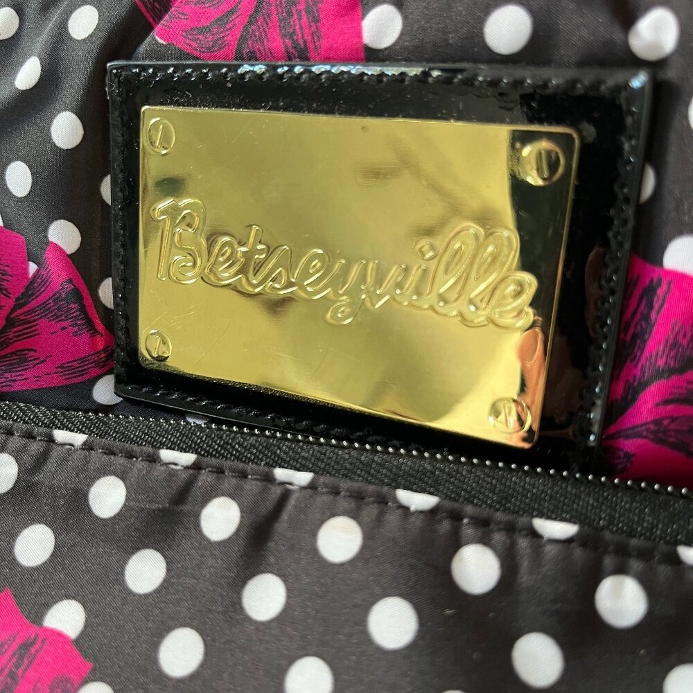 Betseyville Betsey Johnson Polka Party Pink Bows Crossbody Purse Y2K - Picture 4 of 7